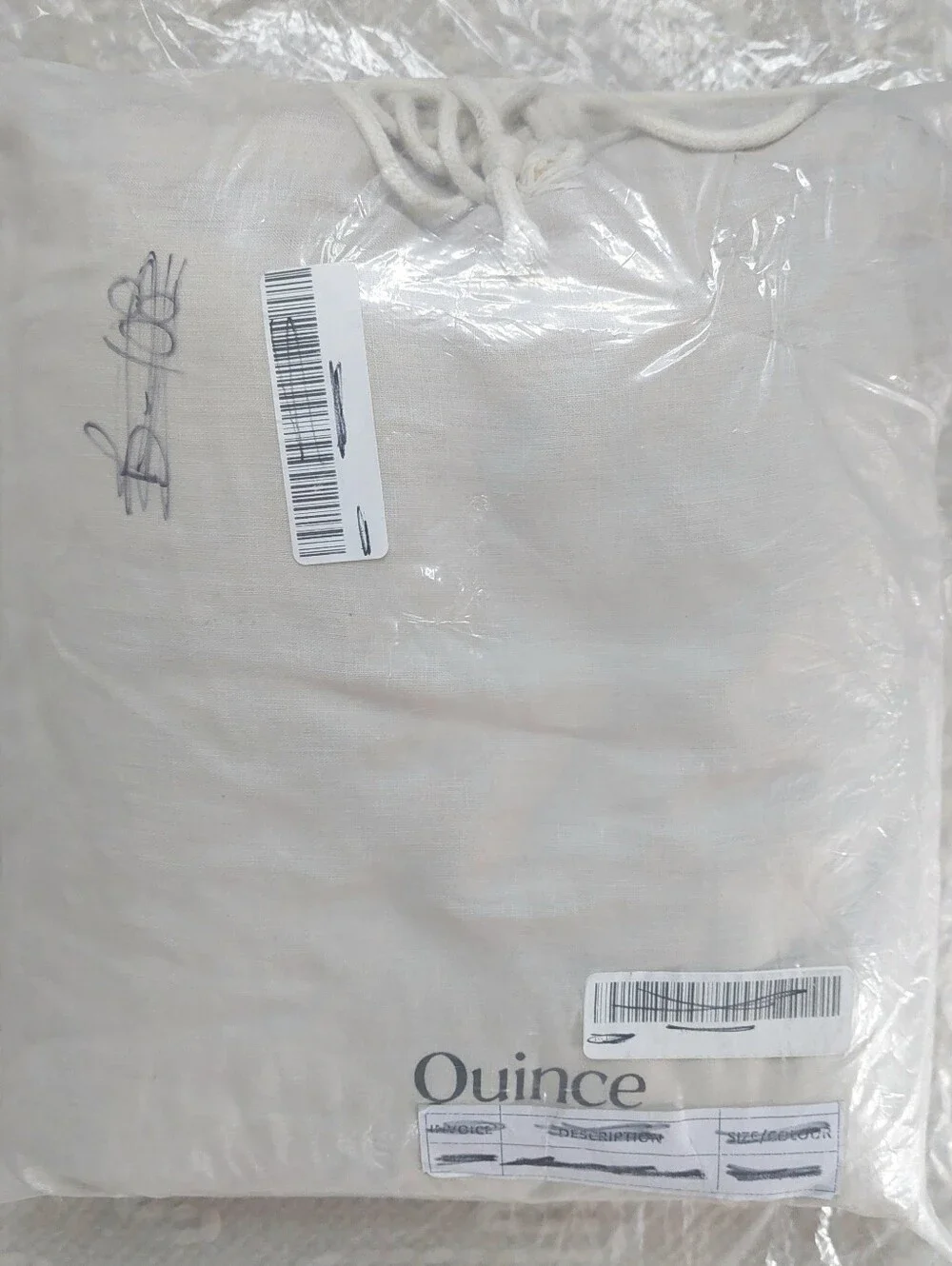Quince Linen Embroidered Edge Duvet Cover! Full/ Queen! (471)